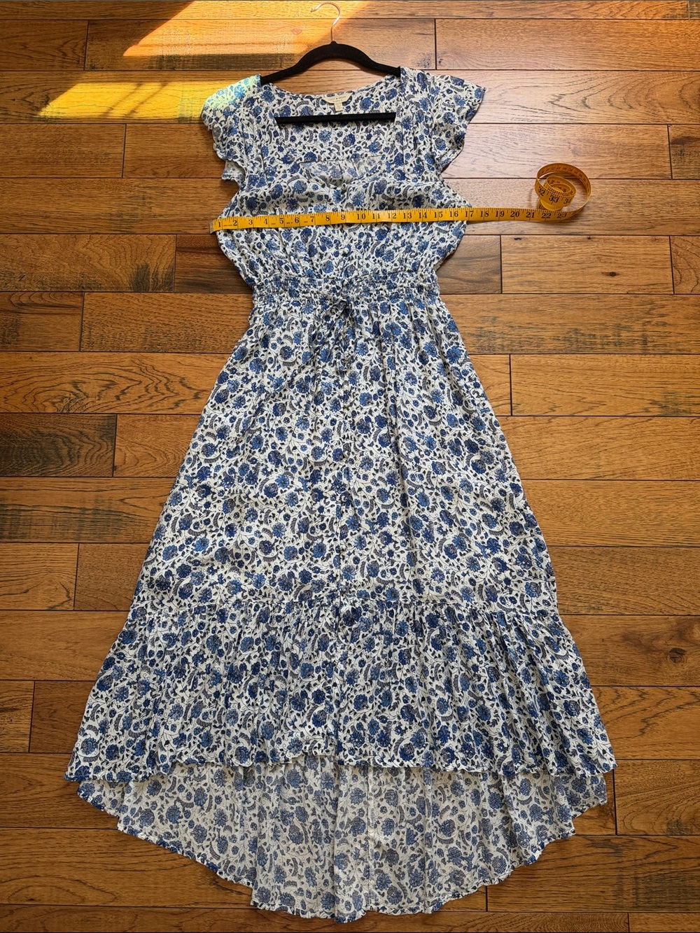 Lucky Brand Blue Floral Maxi Dress - Lightweight Summer Style. XS